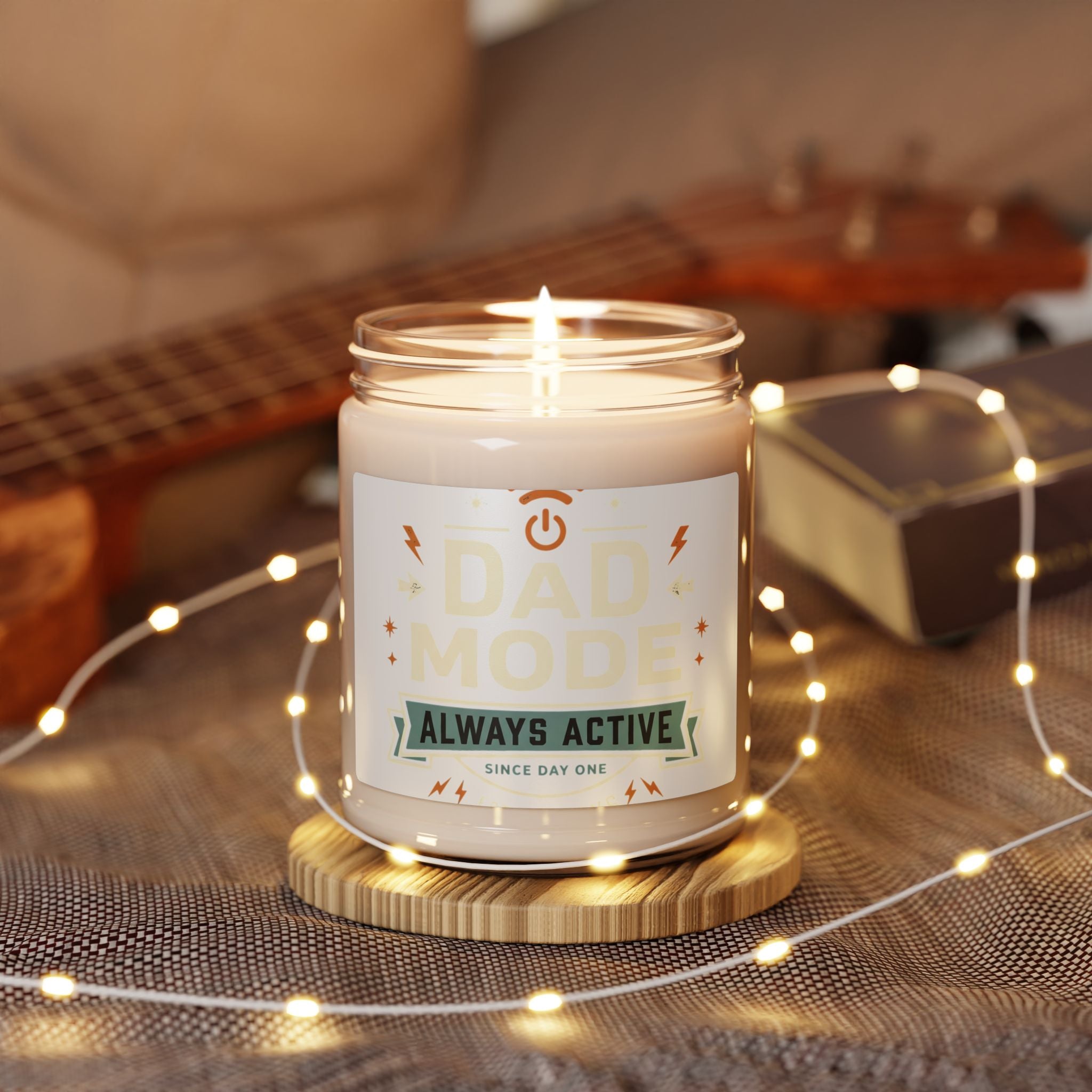 Dad Mode Soy Candle - 'Always Active' 9oz Scented Gift for New Dads
