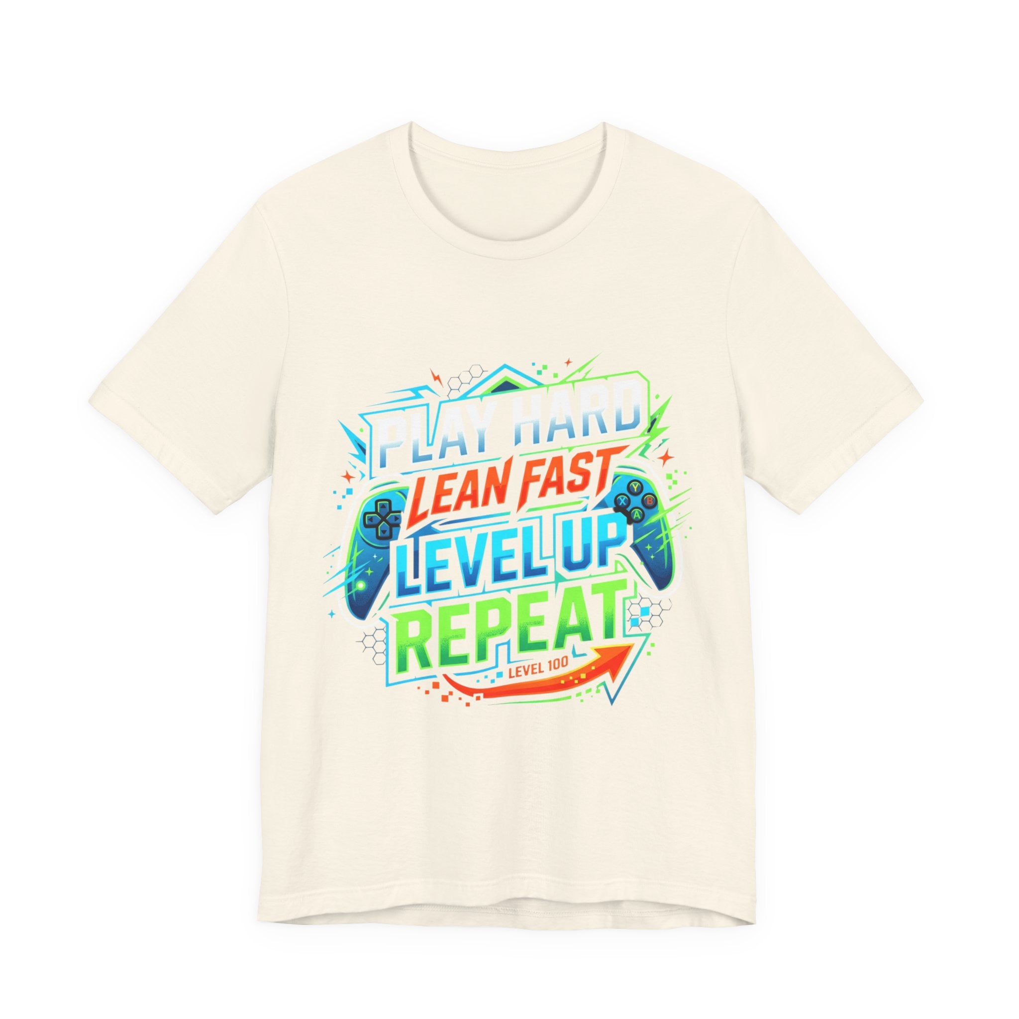 Level Up Repeat Gaming T-Shirt — Play Hard, Learn Fast Gamer Tee