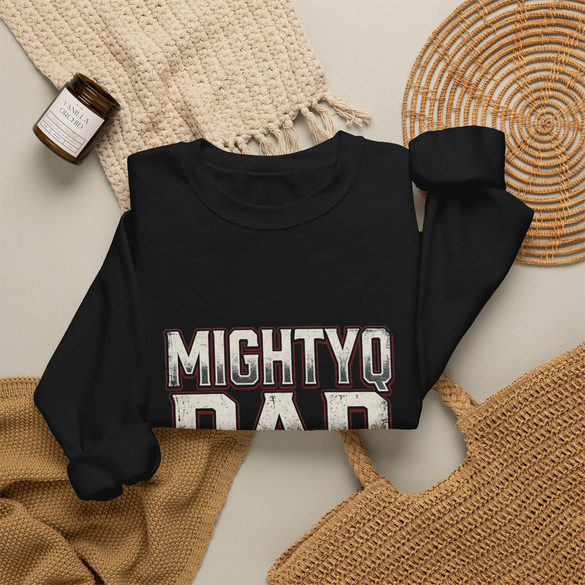 Mighty Dad Single Father Crewneck Sweatshirt — Proud Single Dad Gift