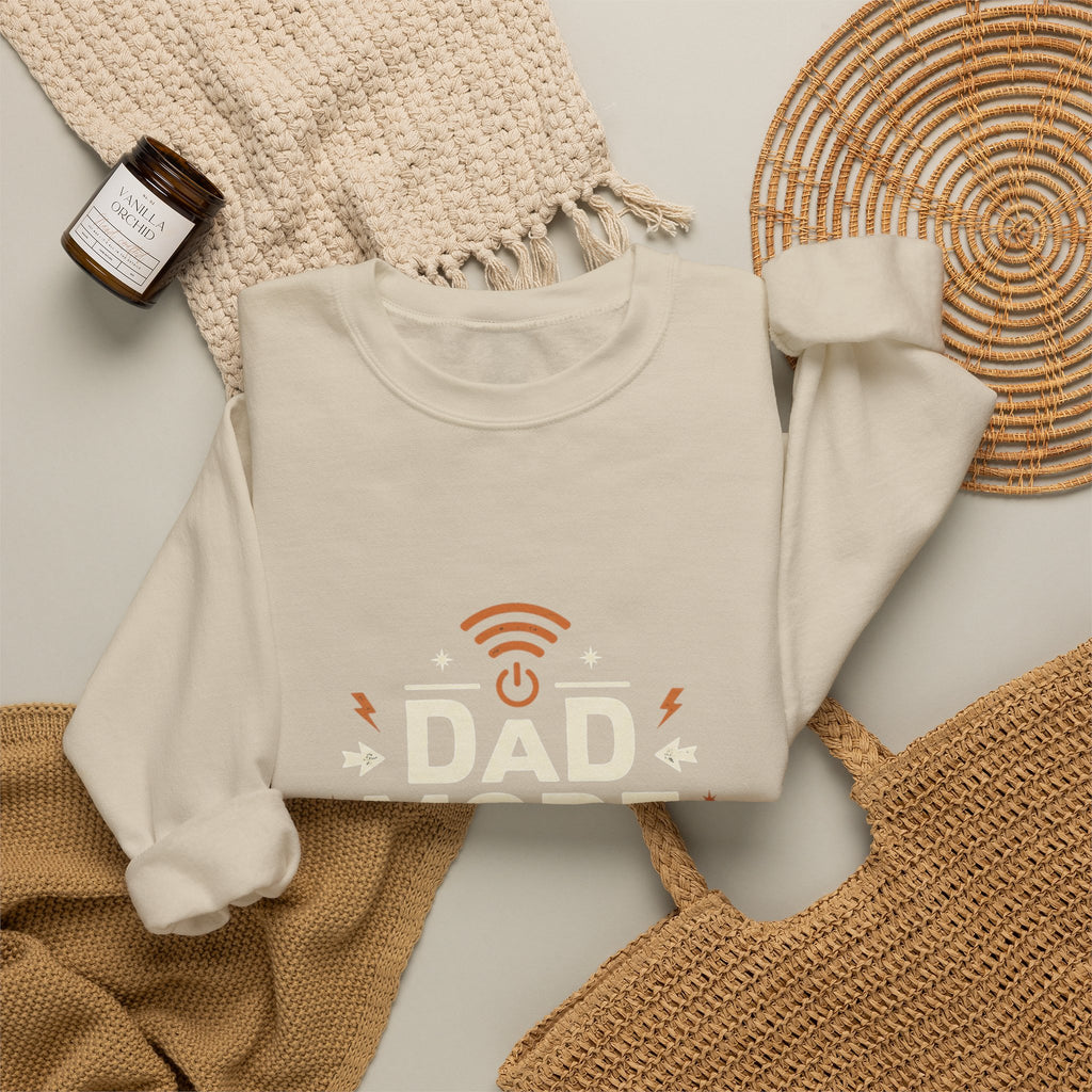 Dad Mode Crewneck Sweatshirt — "Dad Mode Always Active" Graphic