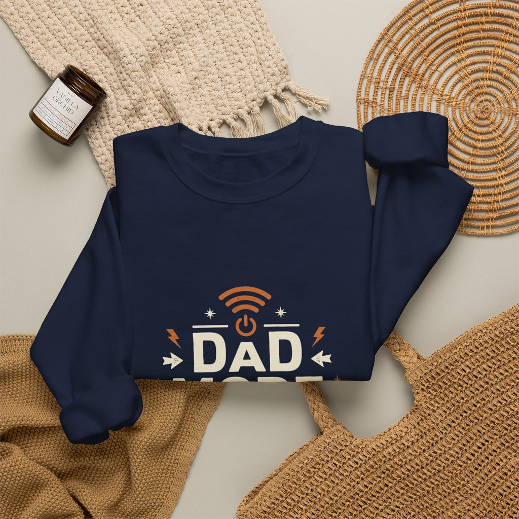 Dad Mode Crewneck Sweatshirt — "Dad Mode Always Active" Graphic