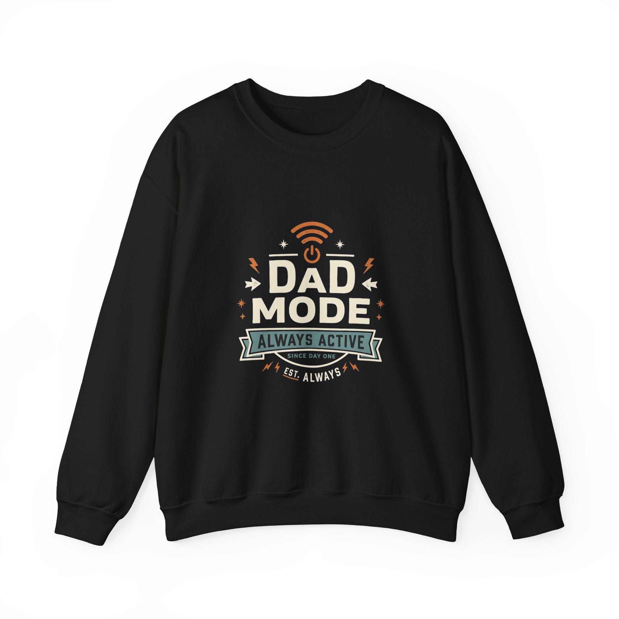 Dad Mode Crewneck Sweatshirt — "Dad Mode Always Active" Graphic