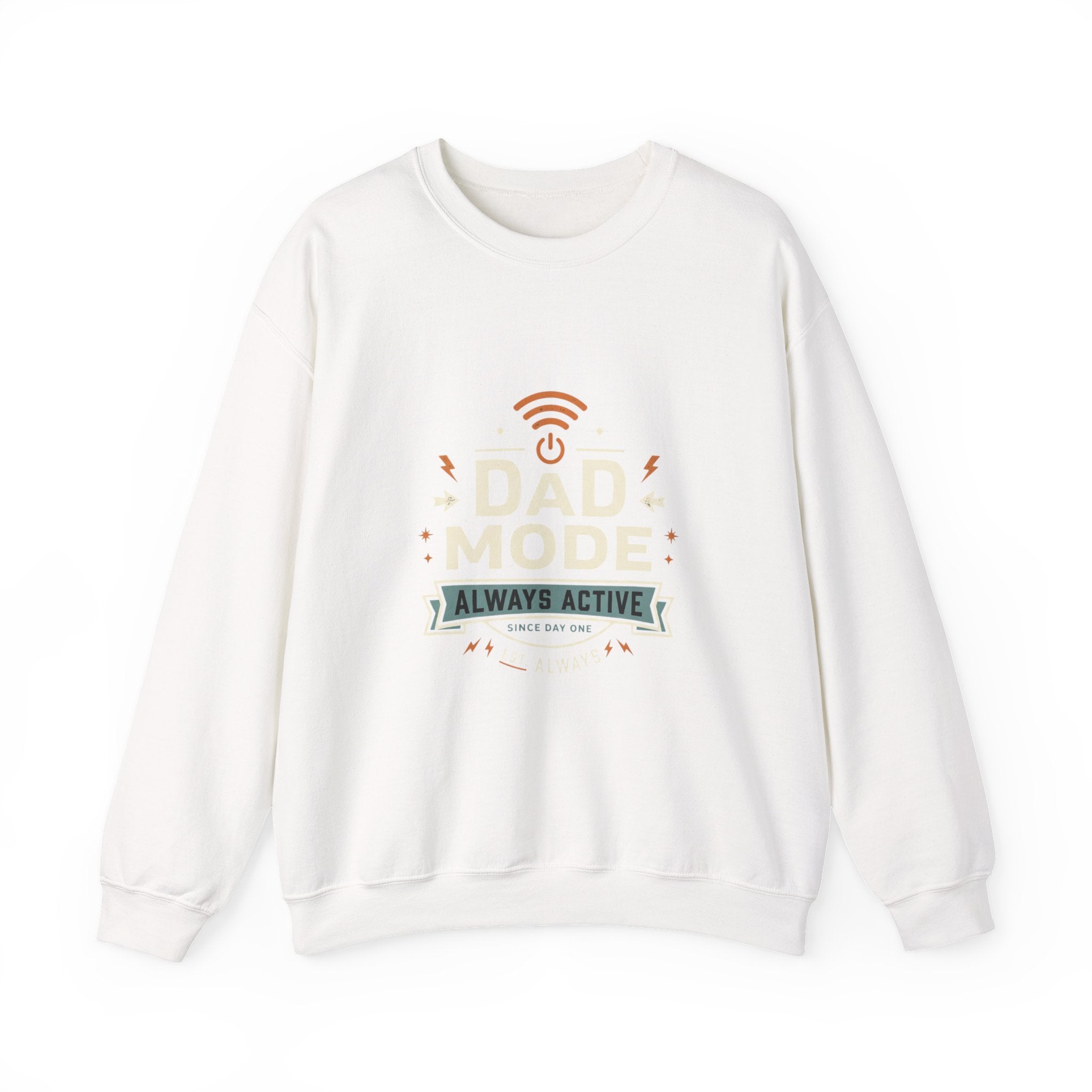 Dad Mode Crewneck Sweatshirt — "Dad Mode Always Active" Graphic