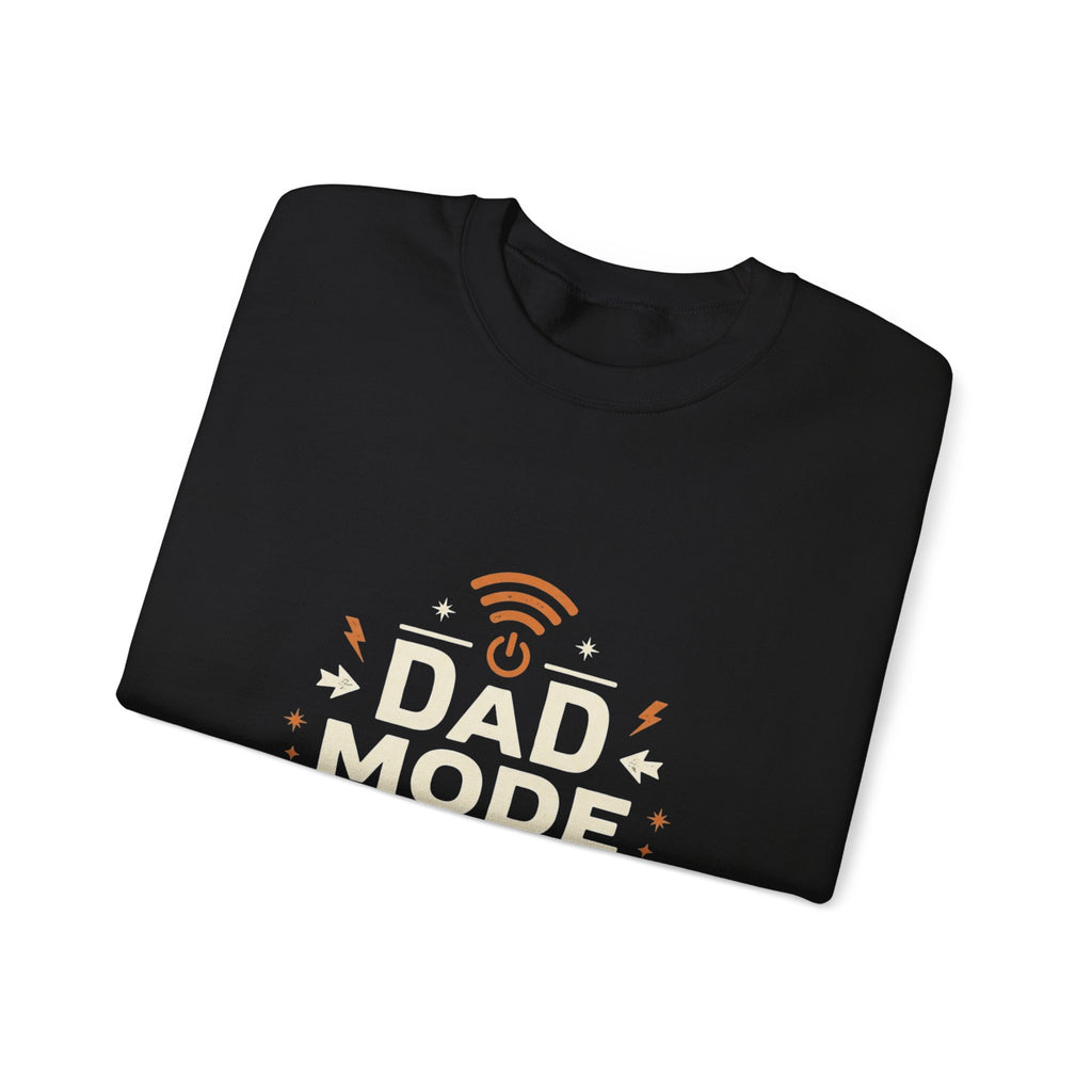 Dad Mode Crewneck Sweatshirt — "Dad Mode Always Active" Graphic
