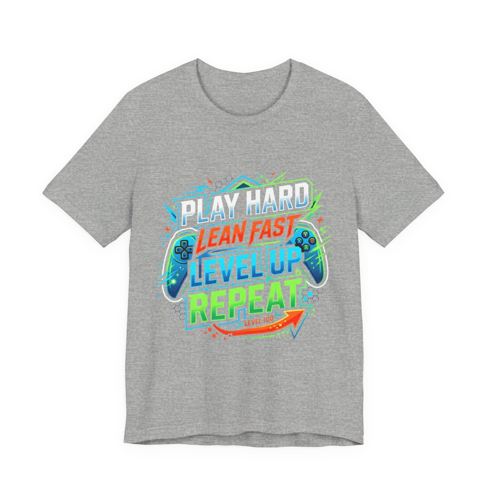 Level Up Repeat Gaming T-Shirt — Play Hard, Learn Fast Gamer Tee