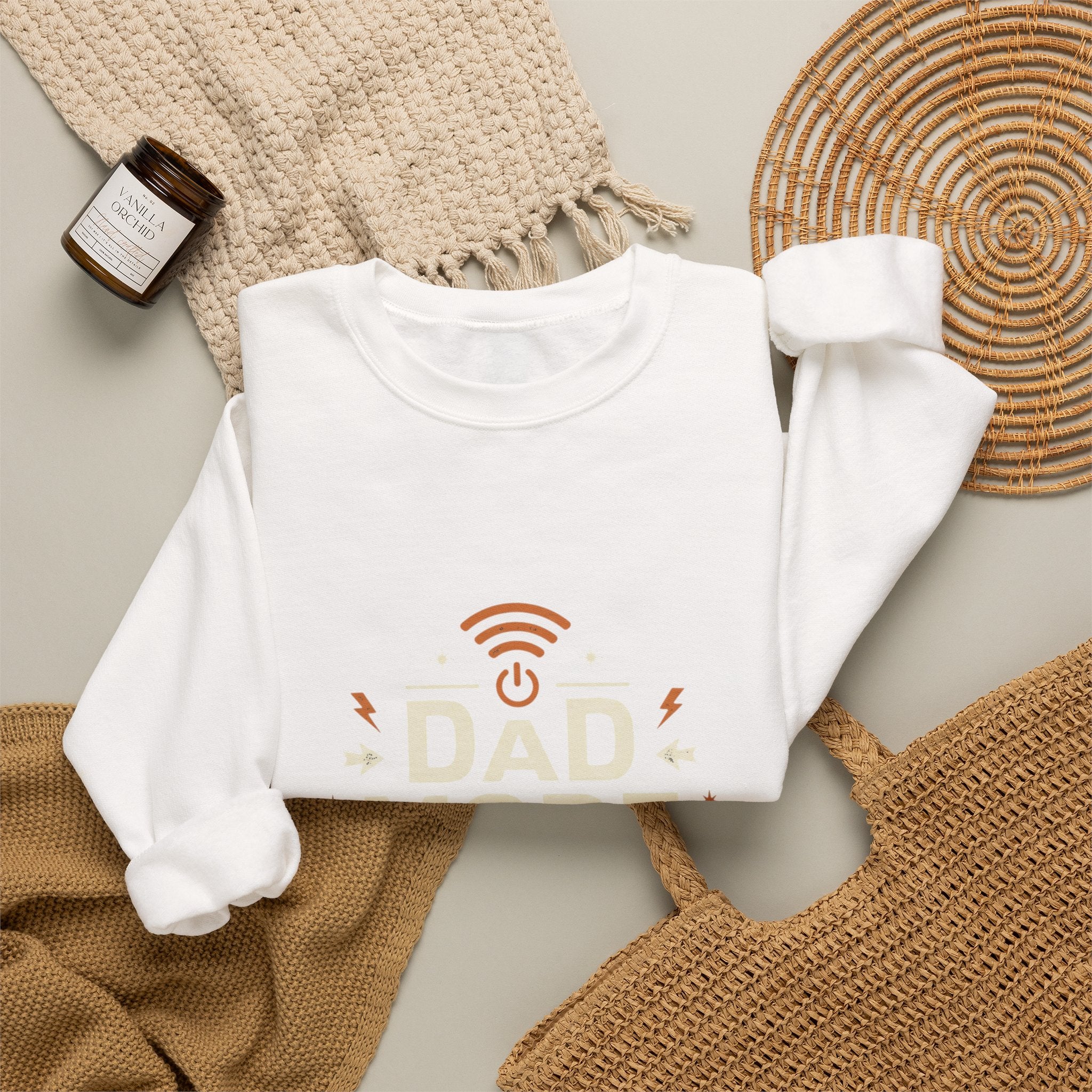 Dad Mode Crewneck Sweatshirt — "Dad Mode Always Active" Graphic