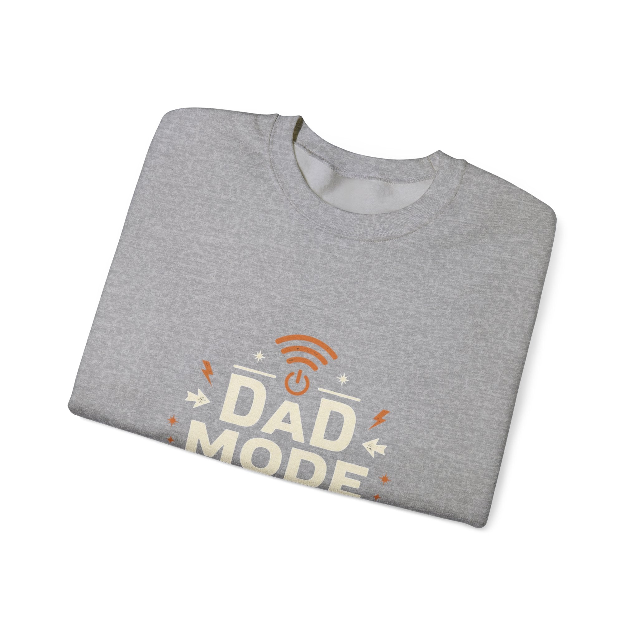 Dad Mode Crewneck Sweatshirt — "Dad Mode Always Active" Graphic