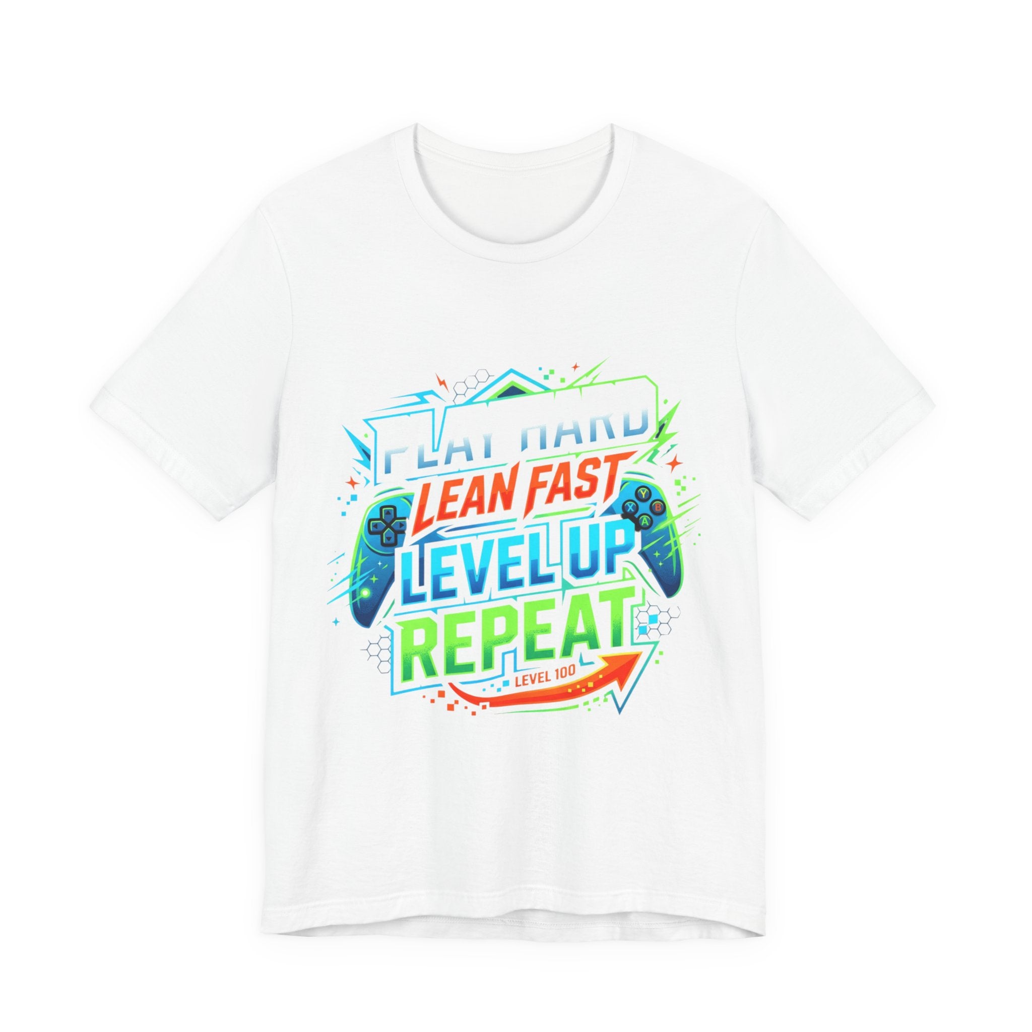 Level Up Repeat Gaming T-Shirt — Play Hard, Learn Fast Gamer Tee