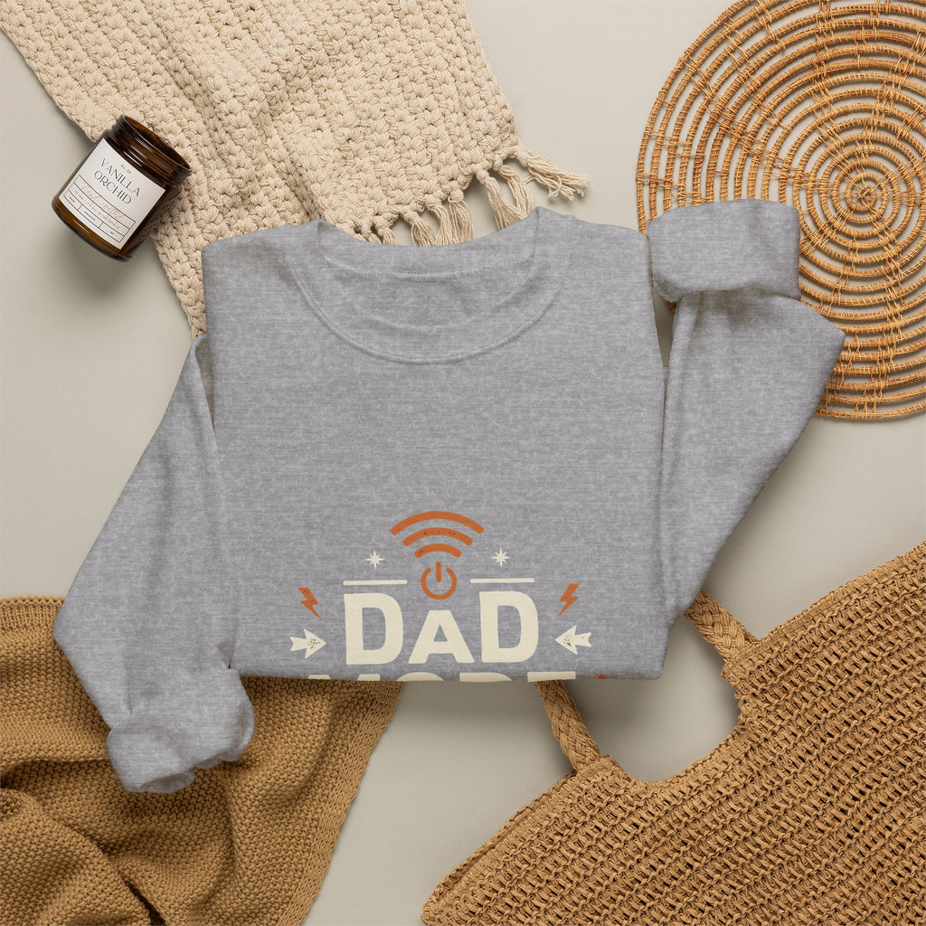 Dad Mode Crewneck Sweatshirt — "Dad Mode Always Active" Graphic