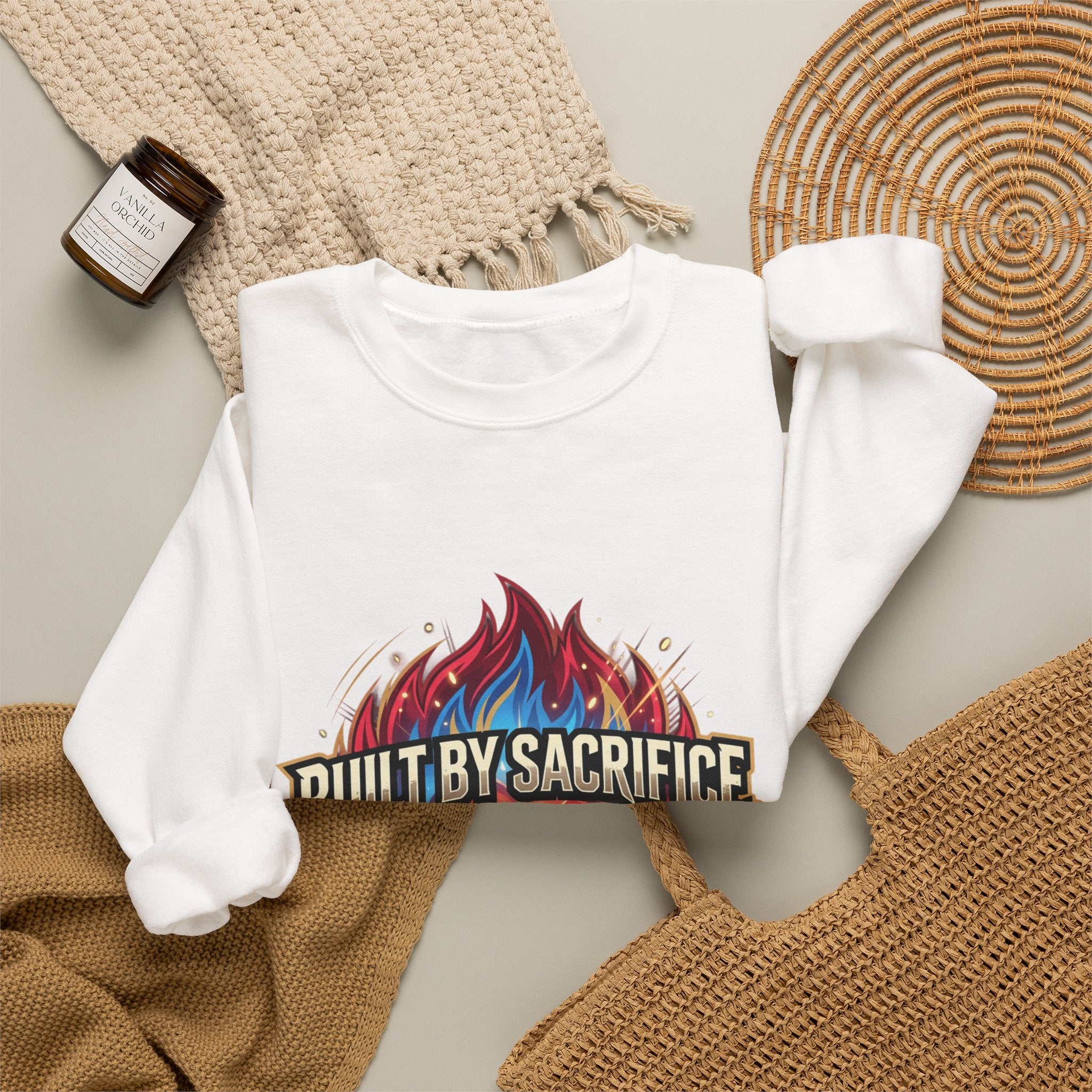 Built By Sacrifice, Powered By Love Crewneck Sweatshirt