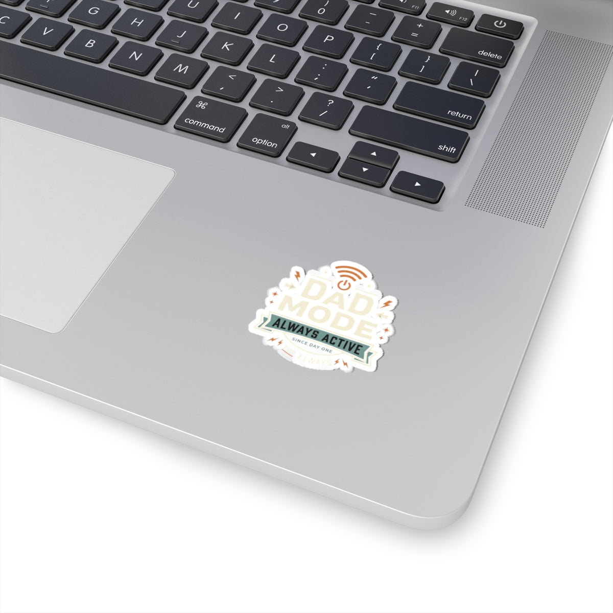 Dad Mode Always Active Sticker — Funny Fatherhood Laptop Kiss-Cut Sticker